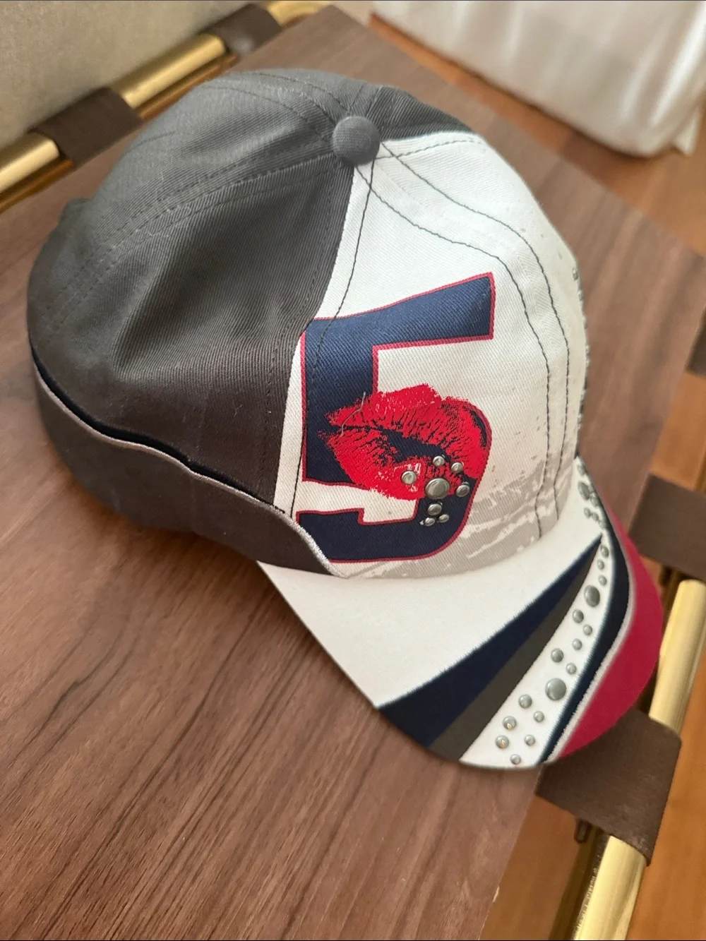 I.AM.GIA Black, Red & Blue Embellished Baseball Cap